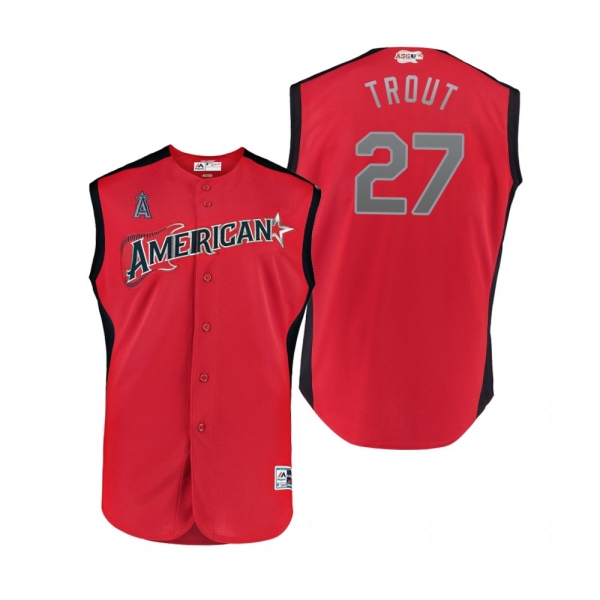 Youth American League Angels Mike Trout Red 2019 MLB All-Star Game Jersey