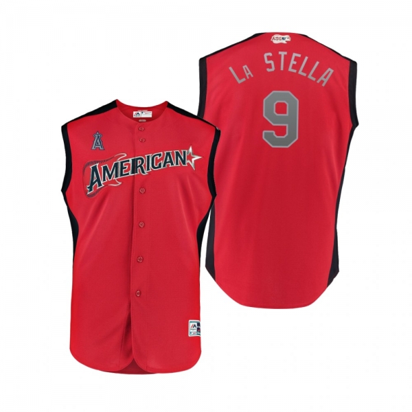 Youth American League Angels Tommy La Stella Red 2019 MLB All-Star Game Jersey