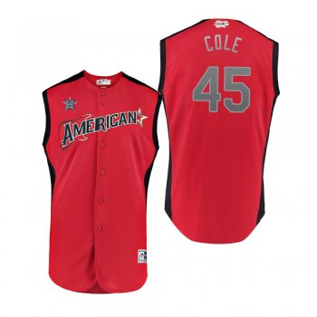 Youth American League Astros Gerrit Cole Red 2019 MLB All-Star Game Jersey