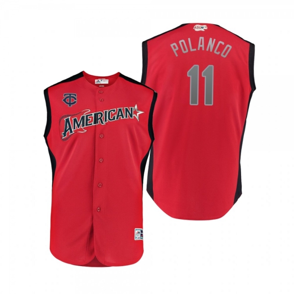 Youth American League Twins Jorge Polanco Red 2019 MLB All-Star Game Jersey