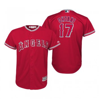 Youth Shohei Ohtani Los Angeles Angels Red Cool Base Alternate Official Jersey