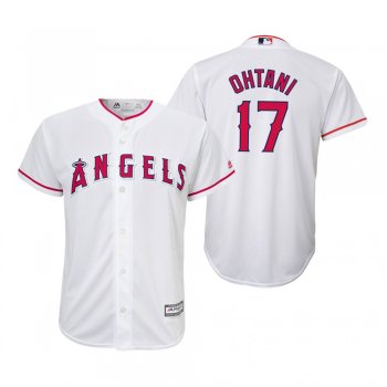 Youth Shohei Ohtani Los Angeles Angels White Cool Base Home Official Jersey