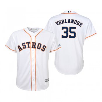 Youth Justin Verlander Houston Astros White Cool Base Official Jersey