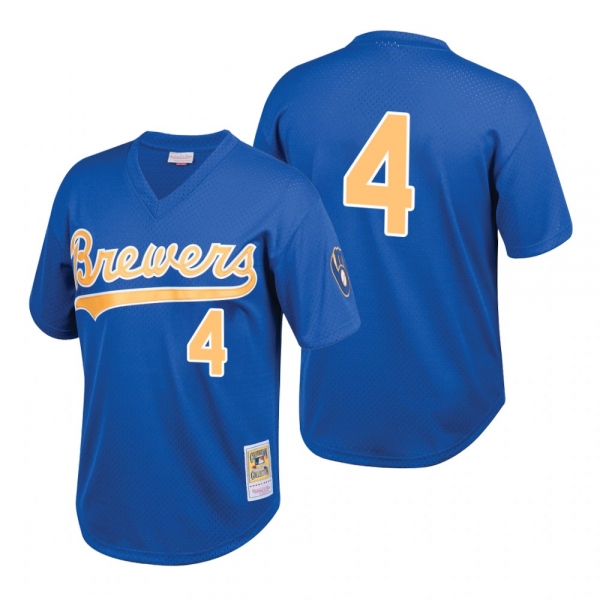 Youth Paul Molitor Milwaukee Brewers Royal Cooperstown Collection Mesh Batting Practice Jersey