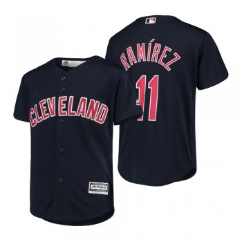 Youth Jose Ramirez Cleveland Indians Navy Cool Base Alternate Official Jersey