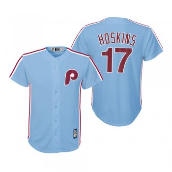 Rhys Hoskins Philadelphia Phillies Light Blue Cool Base Jersey