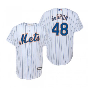 Youth Jacob deGrom New York Mets White Cool Base Home Replica Jersey