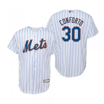 Youth Michael Conforto New York Mets White Cool Base Home Replica Jersey