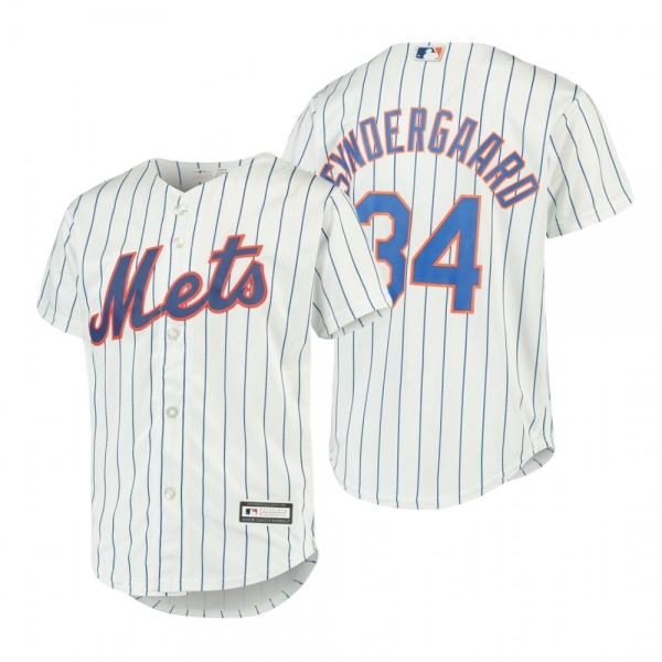 Youth Noah Syndergaard New York Mets White Cool Base Replica Jersey