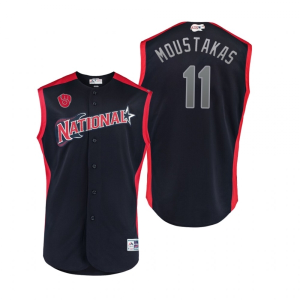 Youth National League Brewers Mike Moustakas Navy 2019 MLB All-Star Game Jersey