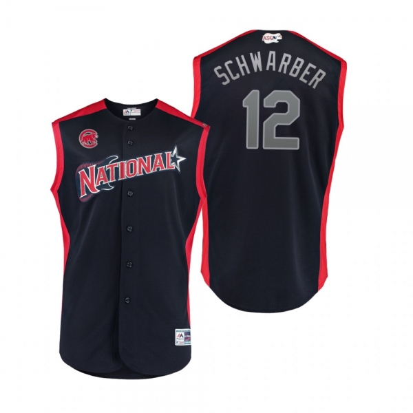 Youth National League Cubs Kyle Schwarber Navy 2019 MLB All-Star Game Jersey