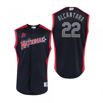 Youth National League Marlins Sandy Alcantara Navy 2019 MLB All-Star Game Jersey