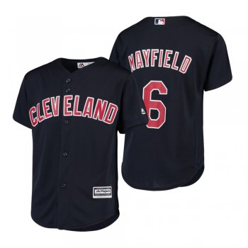 Baker Mayfield Cleveland Indians Navy Cool Base Jersey