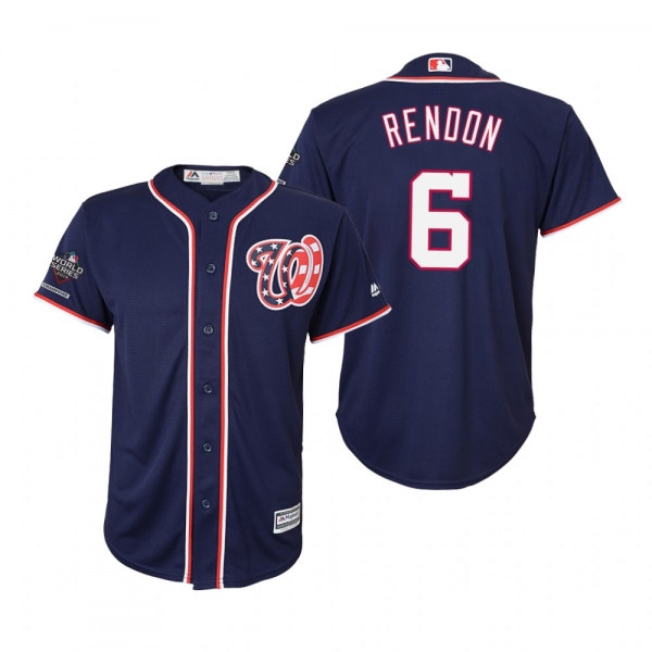 Youth Anthony Rendon Washington Nationals Navy 2019 World Series Champions Cool Base Jersey