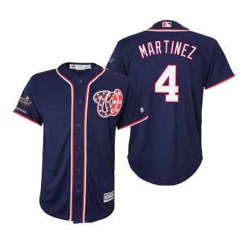 Youth Dave Martinez Washington Nationals Navy 2019 World Series Champions Cool Base Jersey