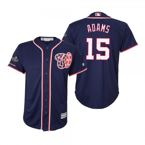 Youth Matt Adams Washington Nationals Navy 2019 World Series Champions Cool Base Jersey