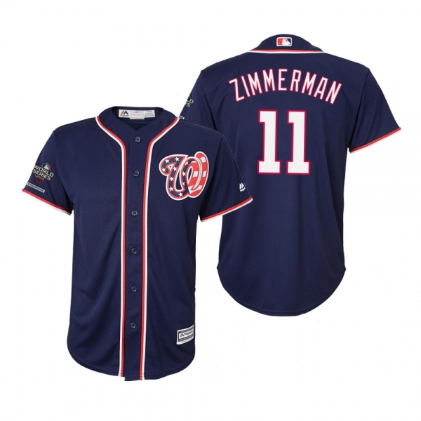 Youth Ryan Zimmerman Washington Nationals Navy 2019 World Series Champions Cool Base Jersey