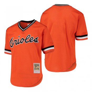 Youth Baltimore Orioles Orange Cooperstown Collection Mesh Batting Practice Jersey