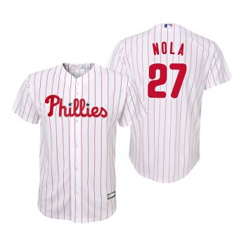 Youth Aaron Nola Philadelphia Phillies White Cool Base Official Jersey