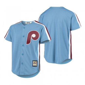 Youth Philadelphia Phillies Light Blue Cooperstown Collection Cool Base Replica Jersey