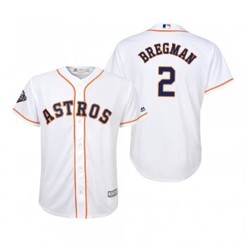 Youth Alex Bregman Houston Astros White 2019 World Series Cool Base Jersey