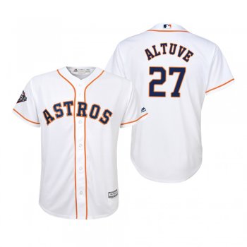 Youth Jose Altuve Houston Astros White 2019 World Series Cool Base Jersey