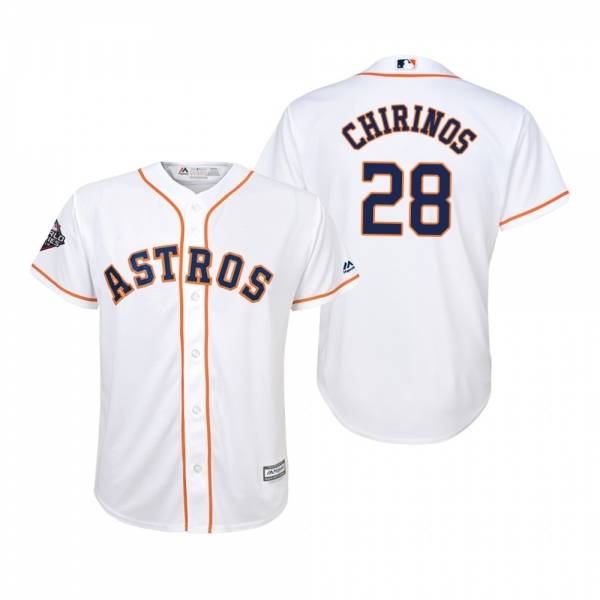 Youth Robinson Chirinos Houston Astros White 2019 World Series Cool Base Jersey