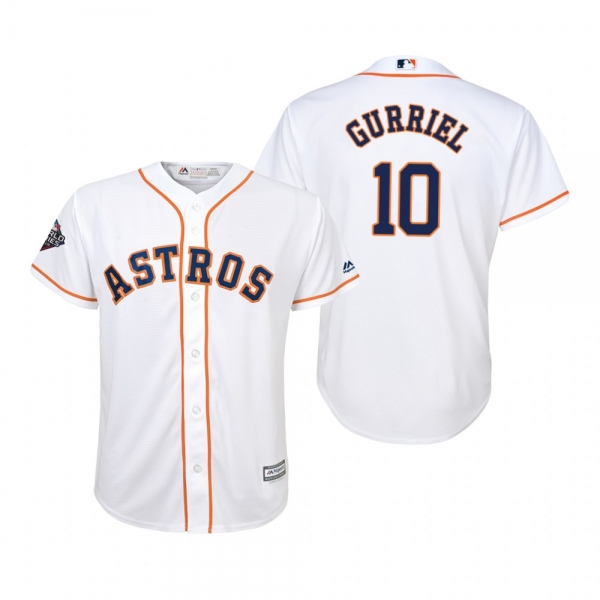 Youth Yuli Gurriel Houston Astros White 2019 World Series Cool Base Jersey