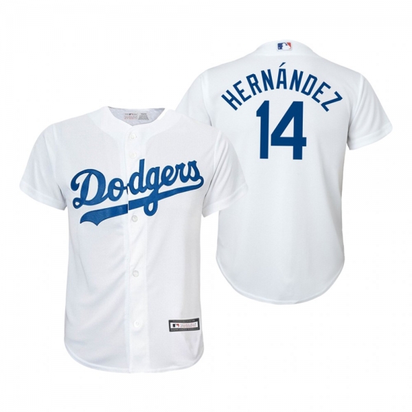 Enrique Hernandez Los Angeles Dodgers White Cool Base Jersey