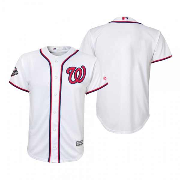 Youth Washington Nationals White 2019 World Series Cool Base Jersey