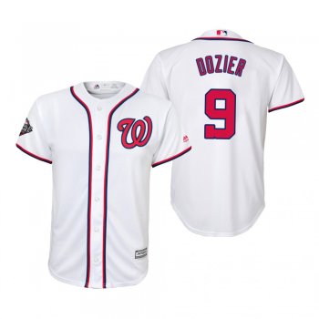 Youth Brian Dozier Washington Nationals White 2019 World Series Cool Base Jersey