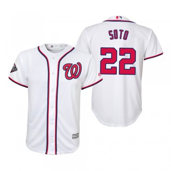 Youth Juan Soto Washington Nationals White 2019 World Series Cool Base Jersey