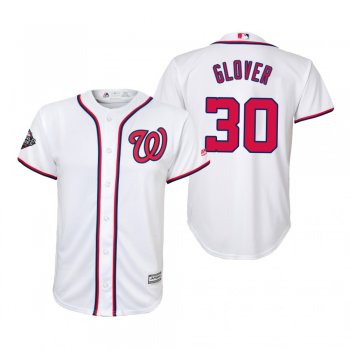 Youth Koda Glover Washington Nationals White 2019 World Series Cool Base Jersey