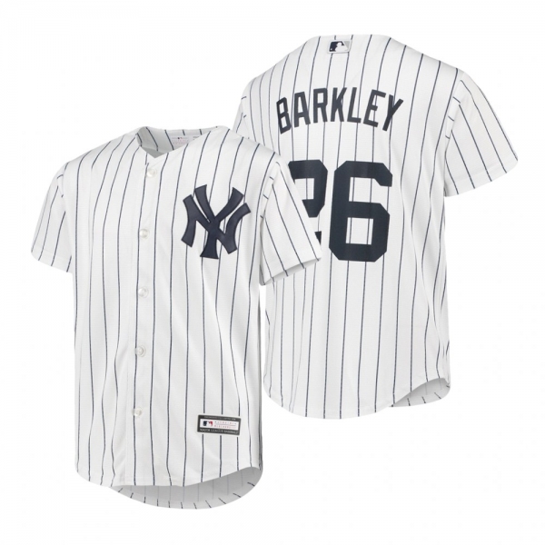 Saquon Barkley New York Yankees White Cool Base Jersey