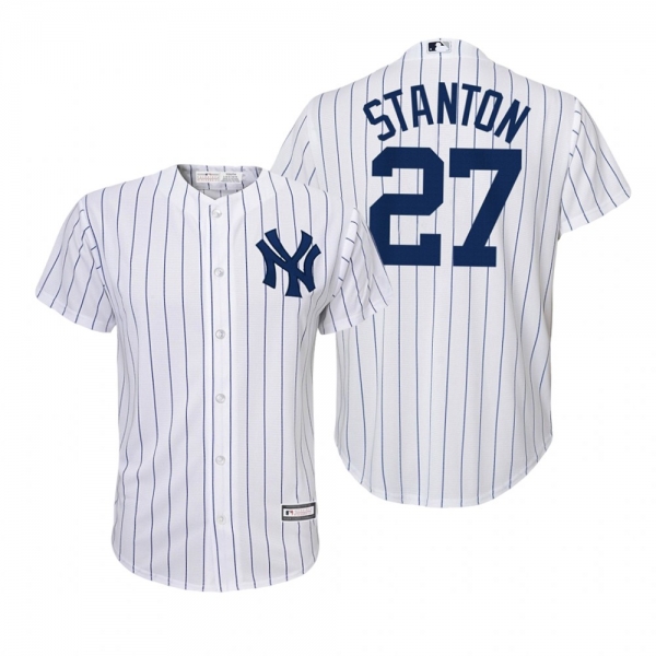 Giancarlo Stanton New York Yankees White Cool Base Home Jersey