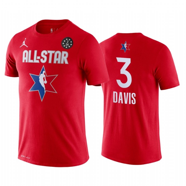 Los Angeles Lakers Anthony Davis 2020 NBA All-Star Game Western Conference Red T-Shirt