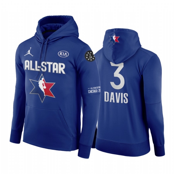 2020 NBA All-Star Game Hoodie Western Conference Los Angeles Lakers Anthony Davis #3 Navy