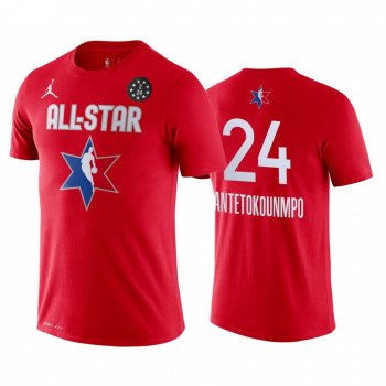 Milwaukee Bucks Giannis Antetokounmpo 2020 NBA All-Star Game Eastern Conference Red T-Shirt