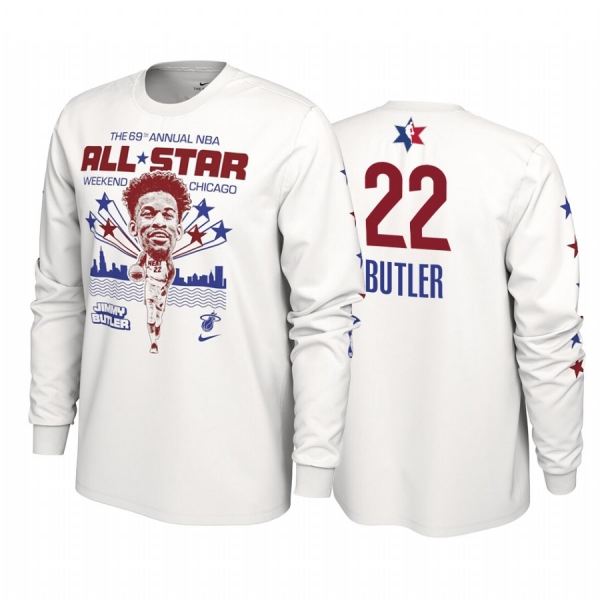 Miami Heat #22 Jimmy Butler 2020 NBA All-Star Weekend Super Player White T-shirt