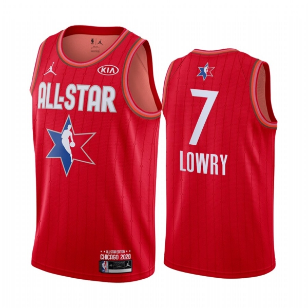 2020 NBA All-Star Game Jersey Reserves Toronto Raptors Kyle Lowry #7 Red