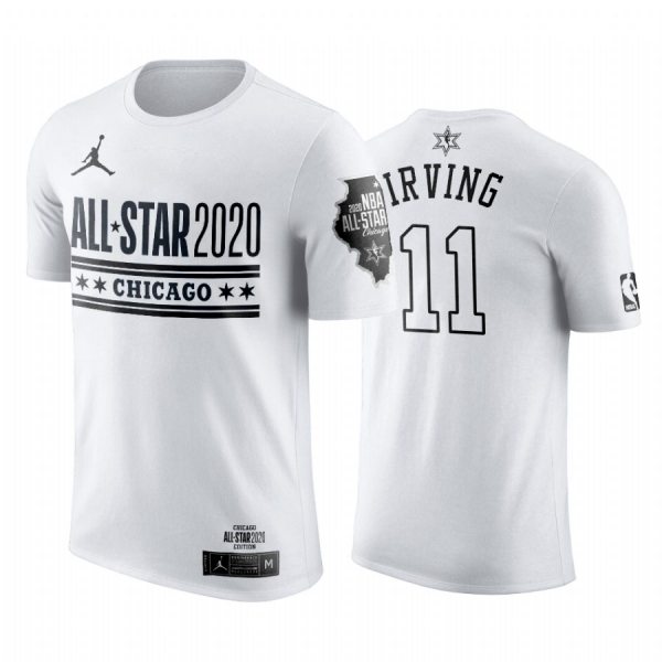 Brooklyn Nets Kyrie Irving 2020 NBA All-Star Game Official Logo White T-Shirt