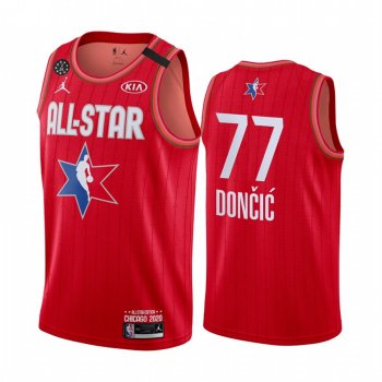 2020 NBA All-Star Game Jersey Western Conference Dallas Mavericks Luka Doncic #77 Red