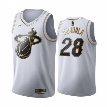 Andre Iguodala #28 Miami Heat White Golden Edition Jersey