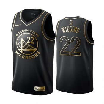 Andrew Wiggins #22 Golden State Warriors Black Golden Edition Jersey