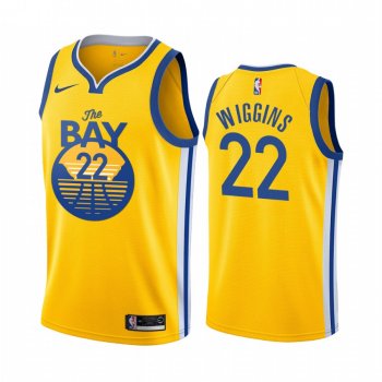 Andrew Wiggins Golden State Warriors 2019-20 Yellow Statement #22 Jersey