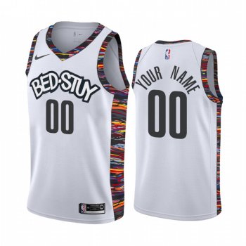 Brooklyn Nets Custom White 2019-20 City Jersey