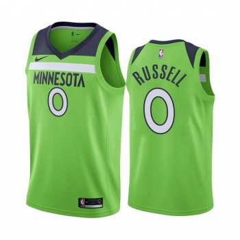 D'Angelo Russell Minnesota Timberwolves 2019-20 Green Statement #0 Jersey