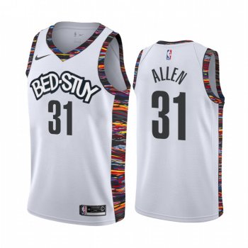 Brooklyn Nets Jarrett Allen White 2019-20 City Jersey