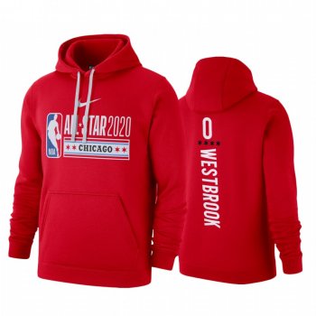 2020 NBA All-Star Game Hoodie Club Fleece Houston Rockets Russell Westbrook #0 Red