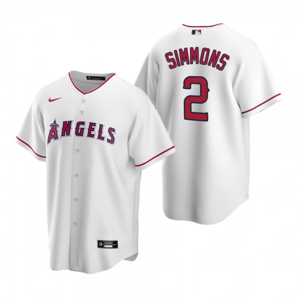 Men's Los Angeles Angels Andrelton Simmons Nike White Replica Home Jersey